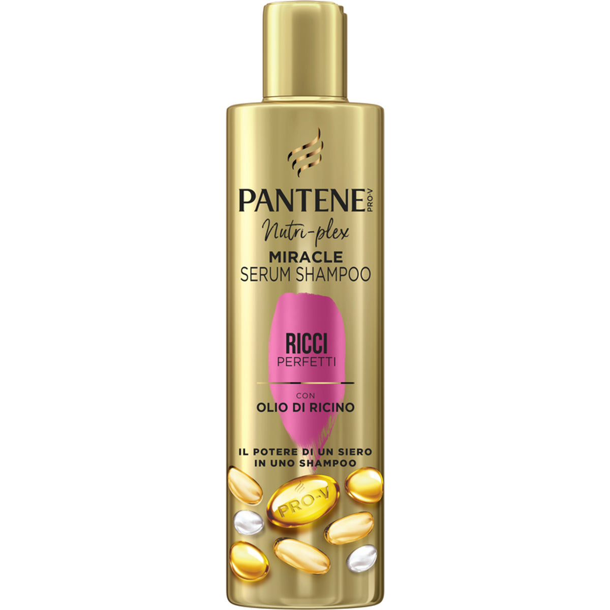 💖 Pantene Pro-V Miracle Serum Shampoo Ricci Perfetti – Con Olio di Ricino – Nutri-Plex