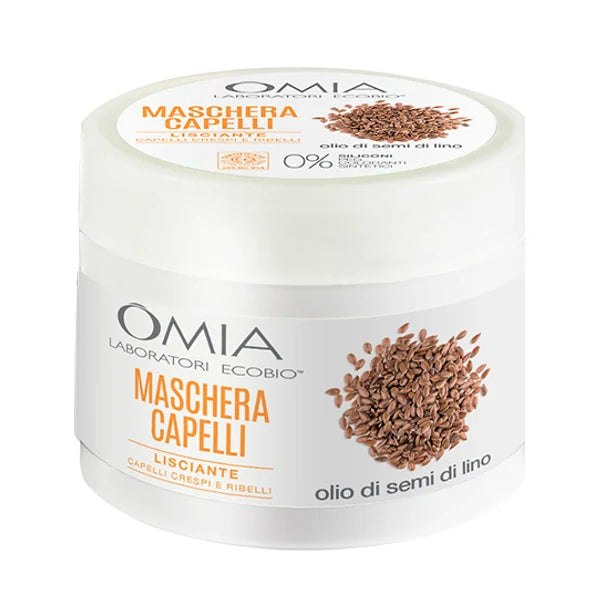 💆‍♀️ Omia Maschera Capelli – Olio di Semi di Lino (250 ml)