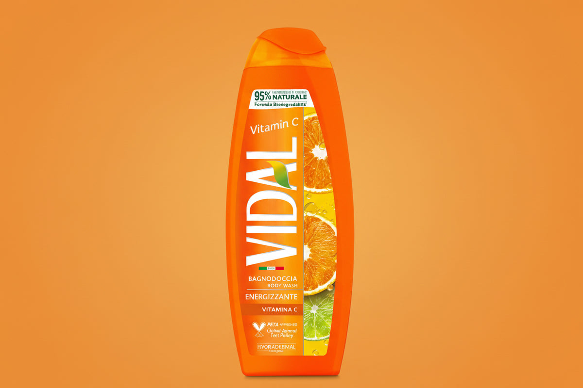 🔸 VIDAL BAGNO DOCCIA VITAMIN C 500 ml – ESPLOSIONE DI ENERGIA PER LA TUA PELLE! 🔸