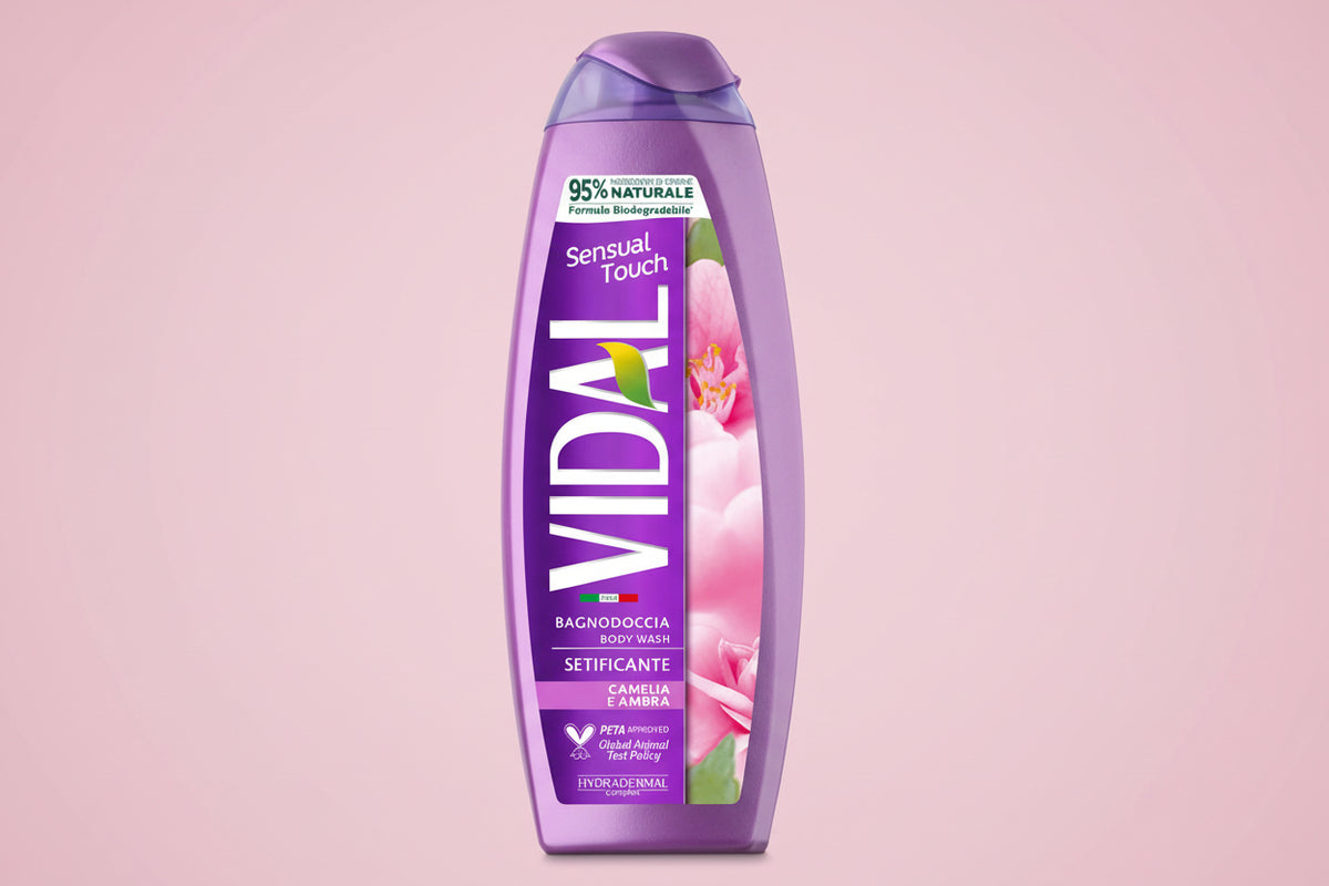 💜 VIDAL BAGNO DOCCIA SENSUAL TOUCH CAMELIA E AMBRA 500 ml – UNA CAREZZA SETOSA PER LA TUA PELLE 💜