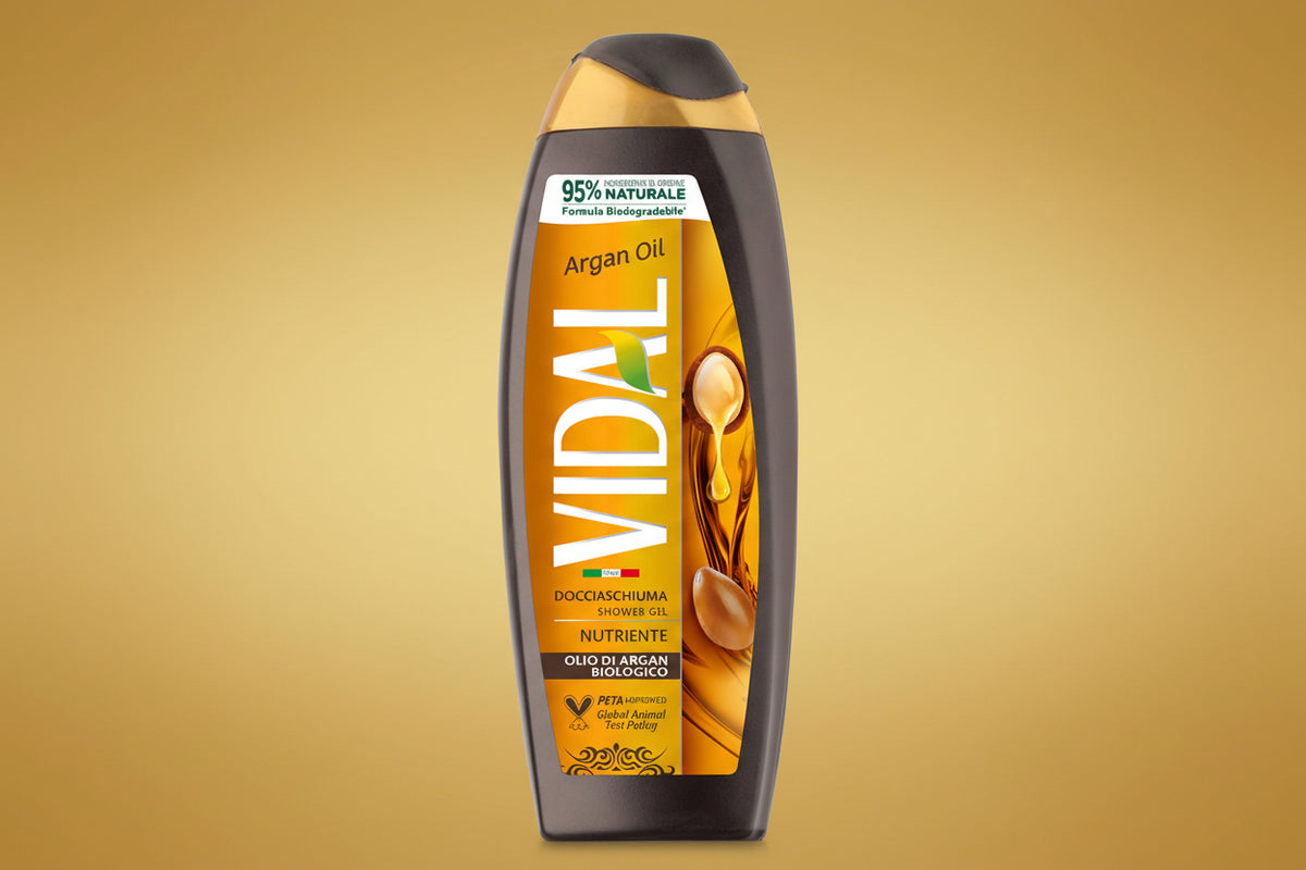 💛 VIDAL BAGNO DOCCIA ARGAN OIL 500 ml – UN RITUALE DI BELLEZZA E NUTRIMENTO 💛