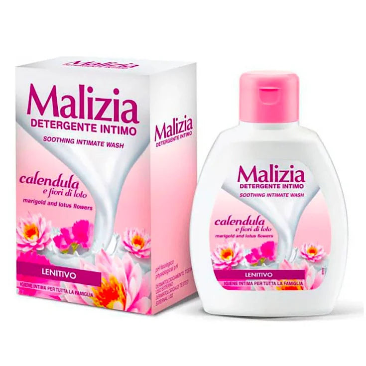 🌸 Malizia Detergente Intimo – Lenitivo con Calendula e Fiori di Loto