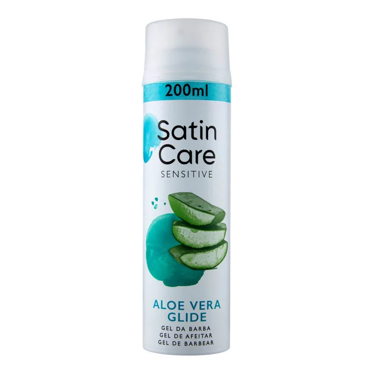 🌿 Satin Care Aloe Vera Glide – Gel da Barba Sensitive – 200 ml