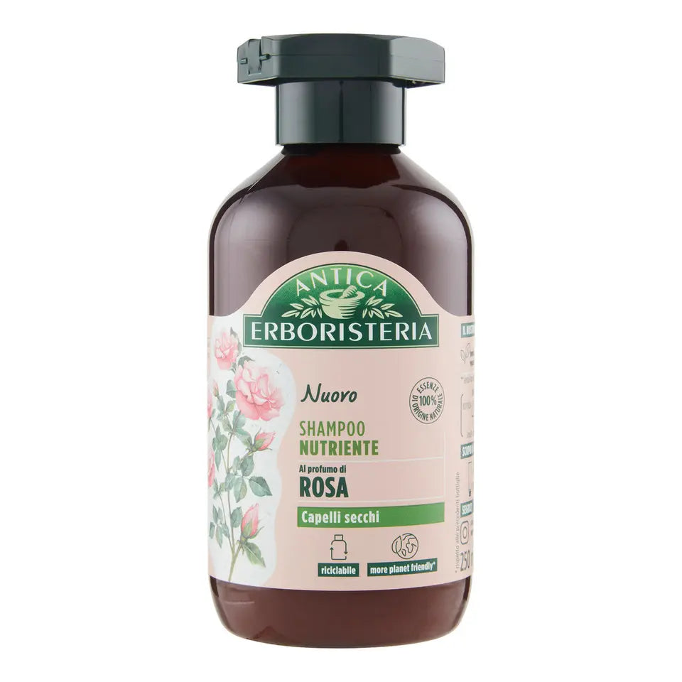 🌹 Antica Erboristeria – Shampoo Nutriente al Profumo di Rosa