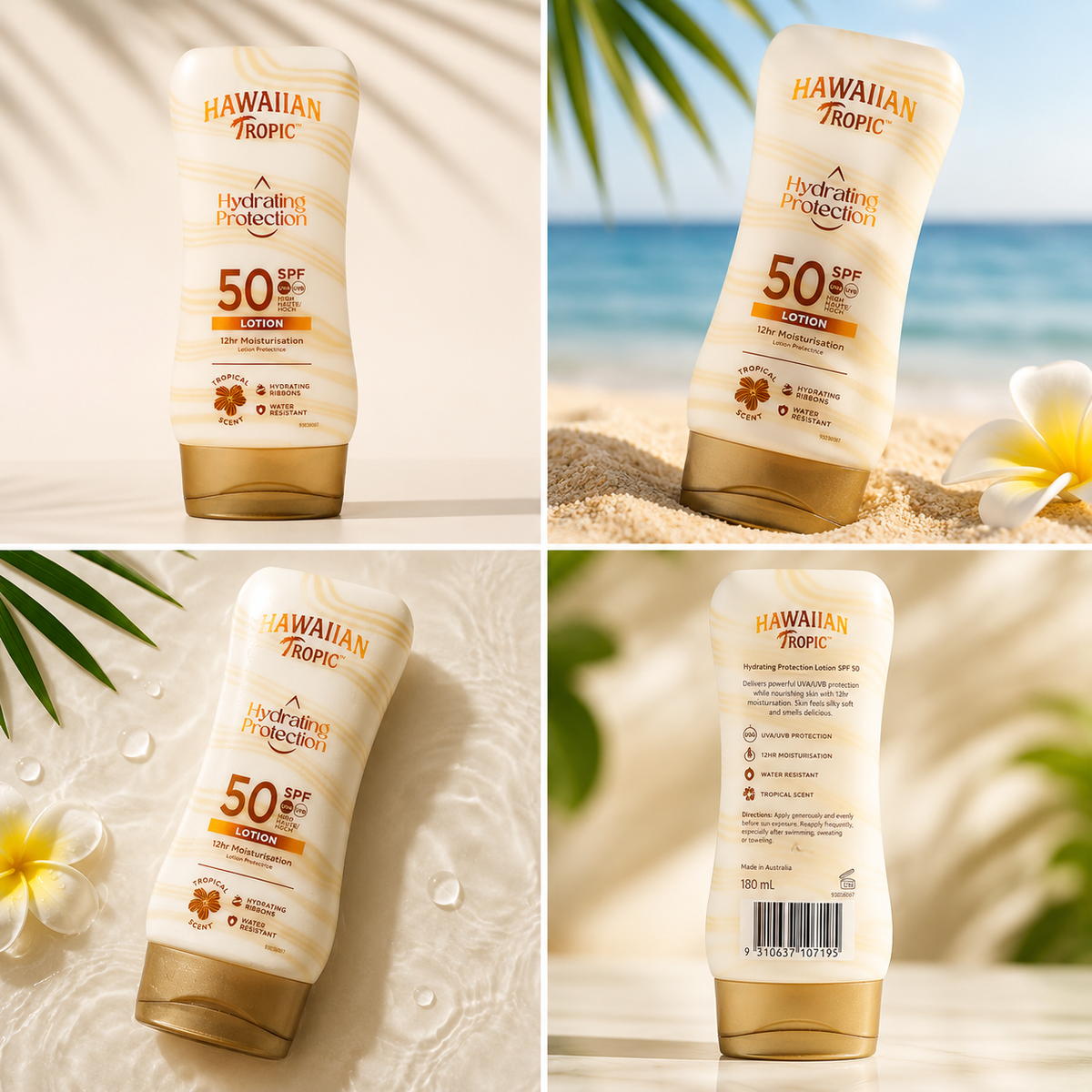 Hawaiian Tropic Hydrating Protection SPF 50 – Latte Solare Idratante (180ml)