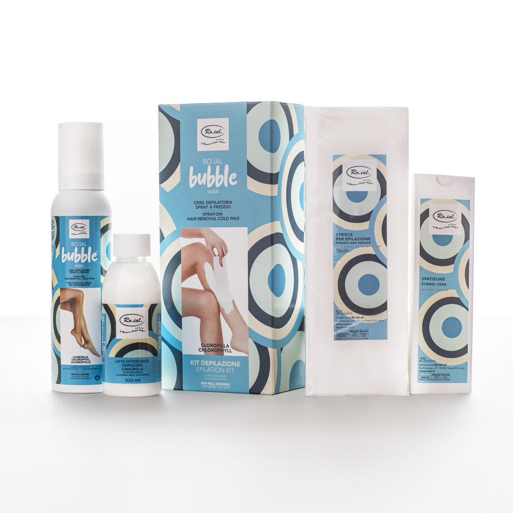 Ro.ial Bubble Wax – Kit Depilazione Spray a Freddo con Clorofilla