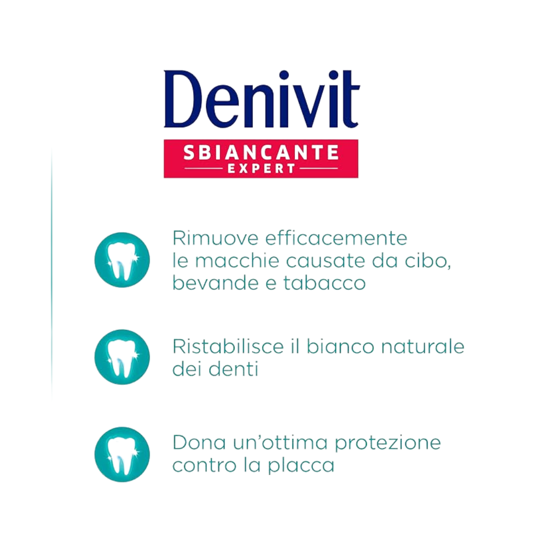 Denivit Smoker Anti-Macchia - Dentifricio Sbiancante con Fluoro