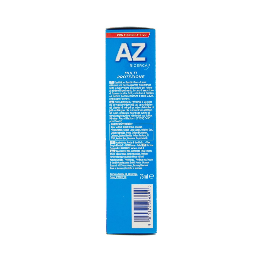 AZ Ricerca Multi Protezione Tartar Control + Whitening - Menta Fresca