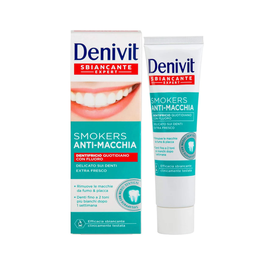 Denivit Smoker Anti-Macchia - Dentifricio Sbiancante con Fluoro