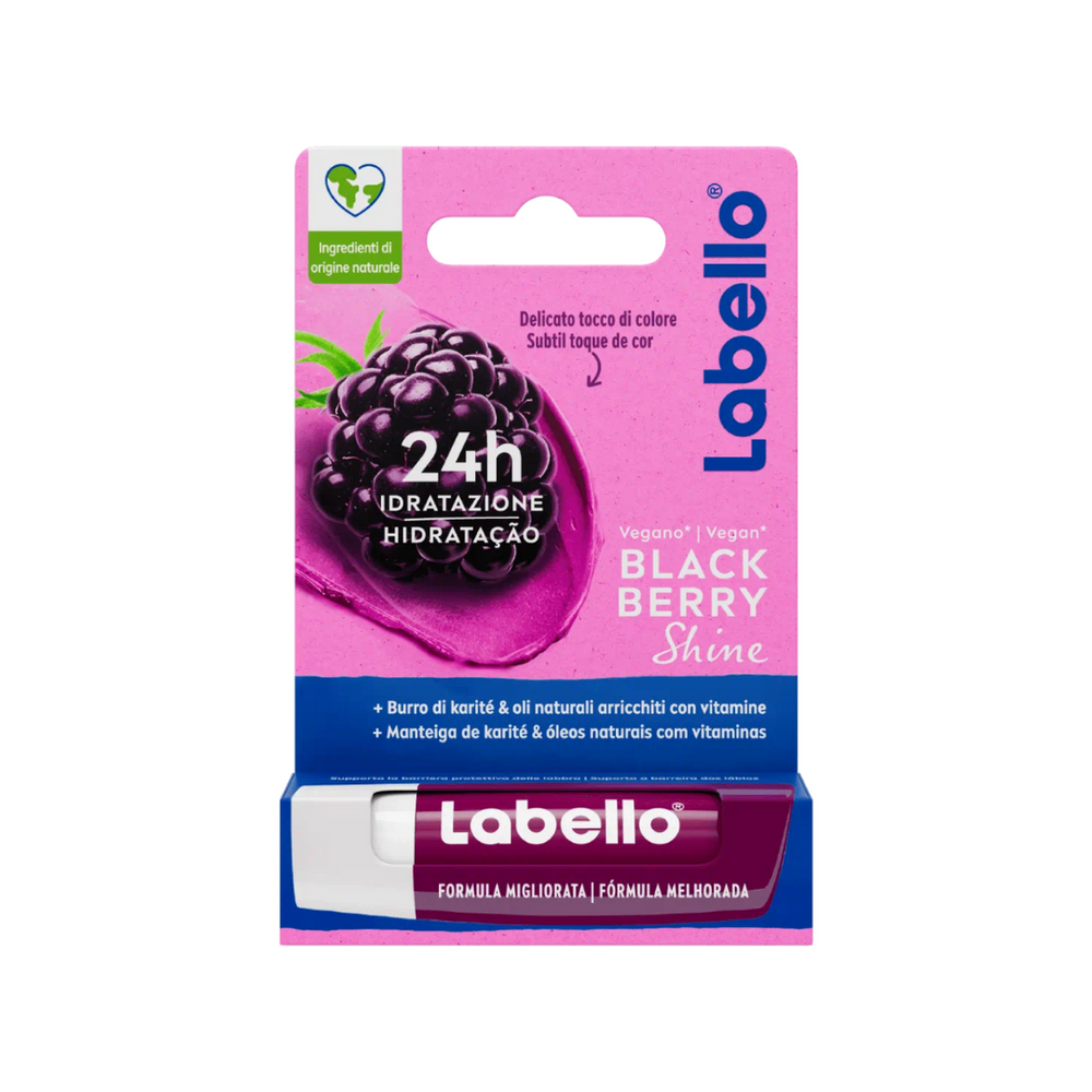 Labello Blackberry Shine - Balsamo Labbra Idratante e Colorato