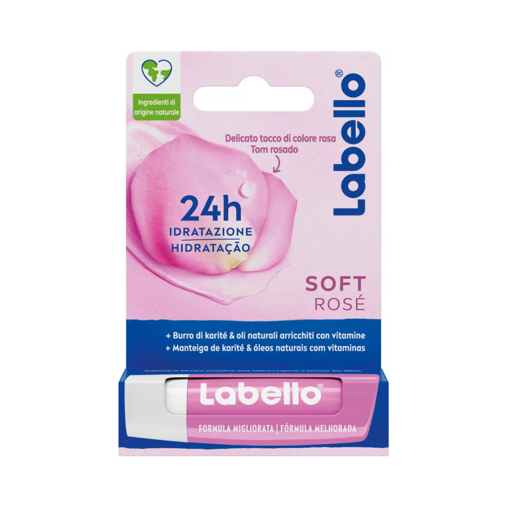 Labello Soft Rosé - Balsamo Labbra Idratante con Delicato Tocco Rosato