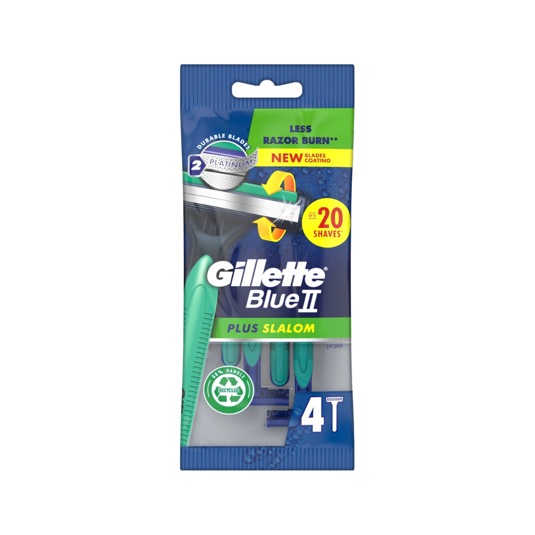 Gillette Blue II Plus Slalom - 4 Rasoi Monouso