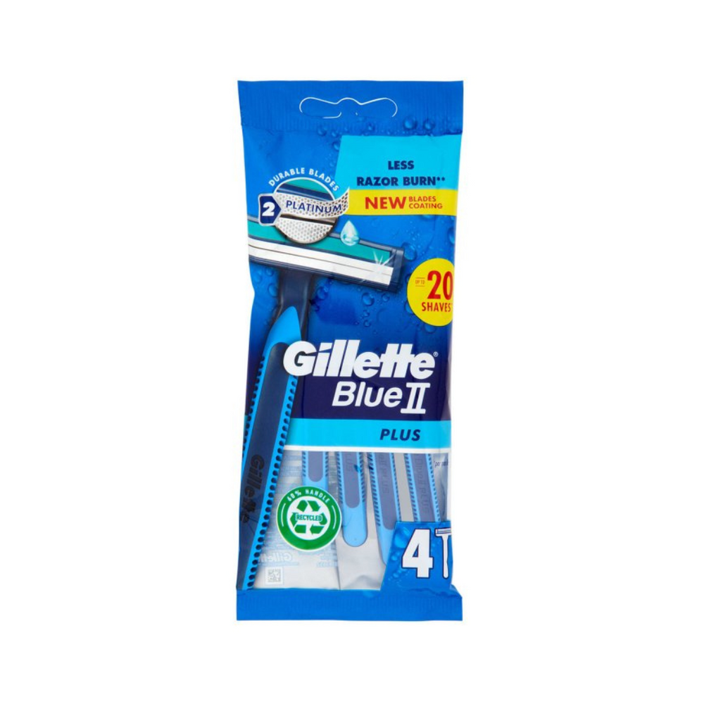 Gillette Blue II Plus – 4 Rasoi Monouso