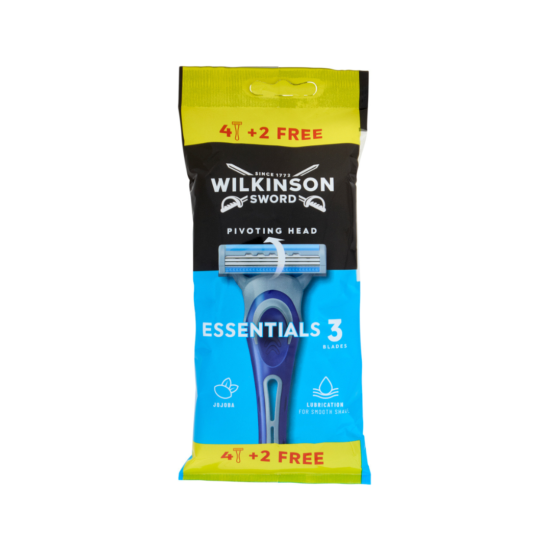 Wilkinson Sword Essentials 3 – Rasoi Usa e Getta (4+2 Gratis)