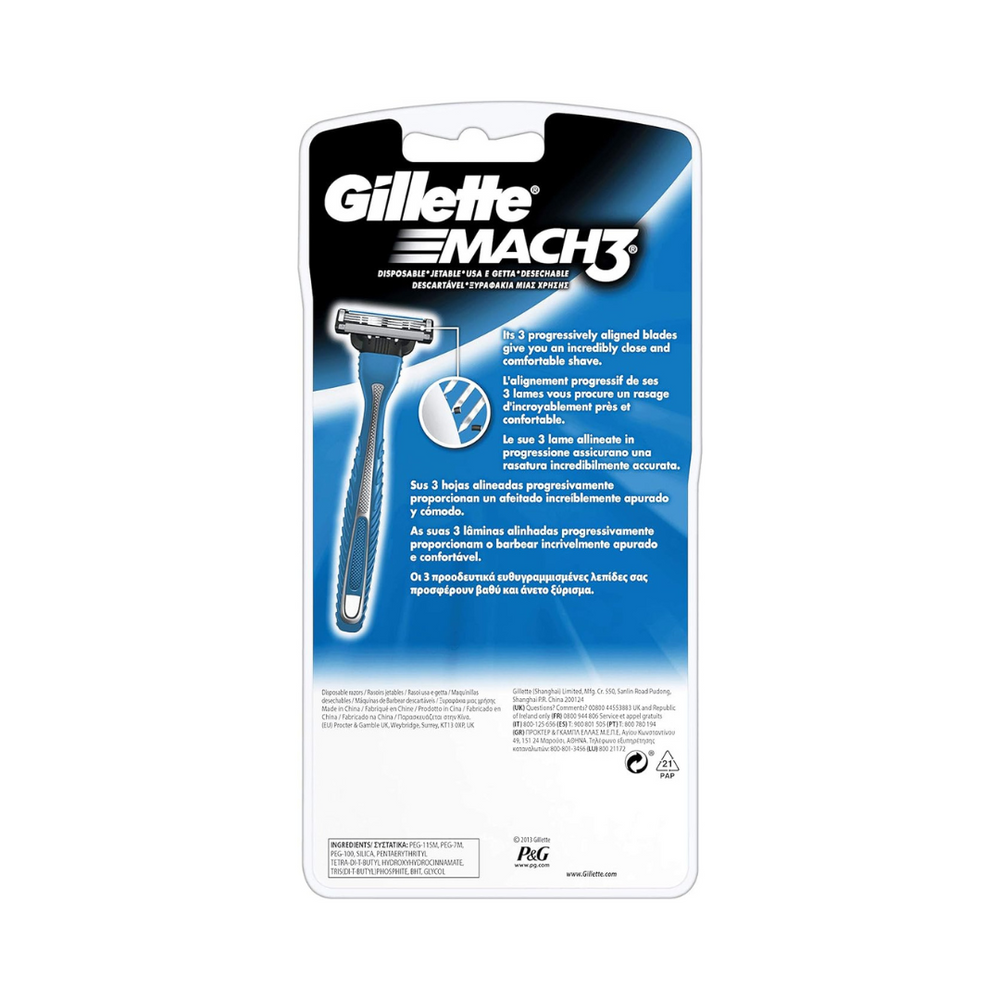 Gillette Mach3 Usa e Getta – 3 Rasoi