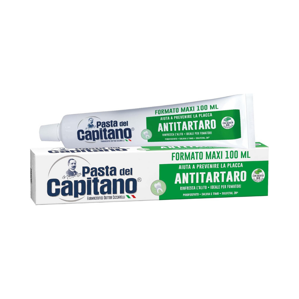 🦷 PASTA DEL CAPITANO DENTIFRICIO ANTITARTARO - FORMATO MAXI 100 ML 🦷