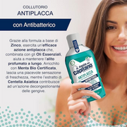 Pasta del Capitano Collutorio Antiplacca 400ml – Protezione Quotidiana, Alito Fresco!