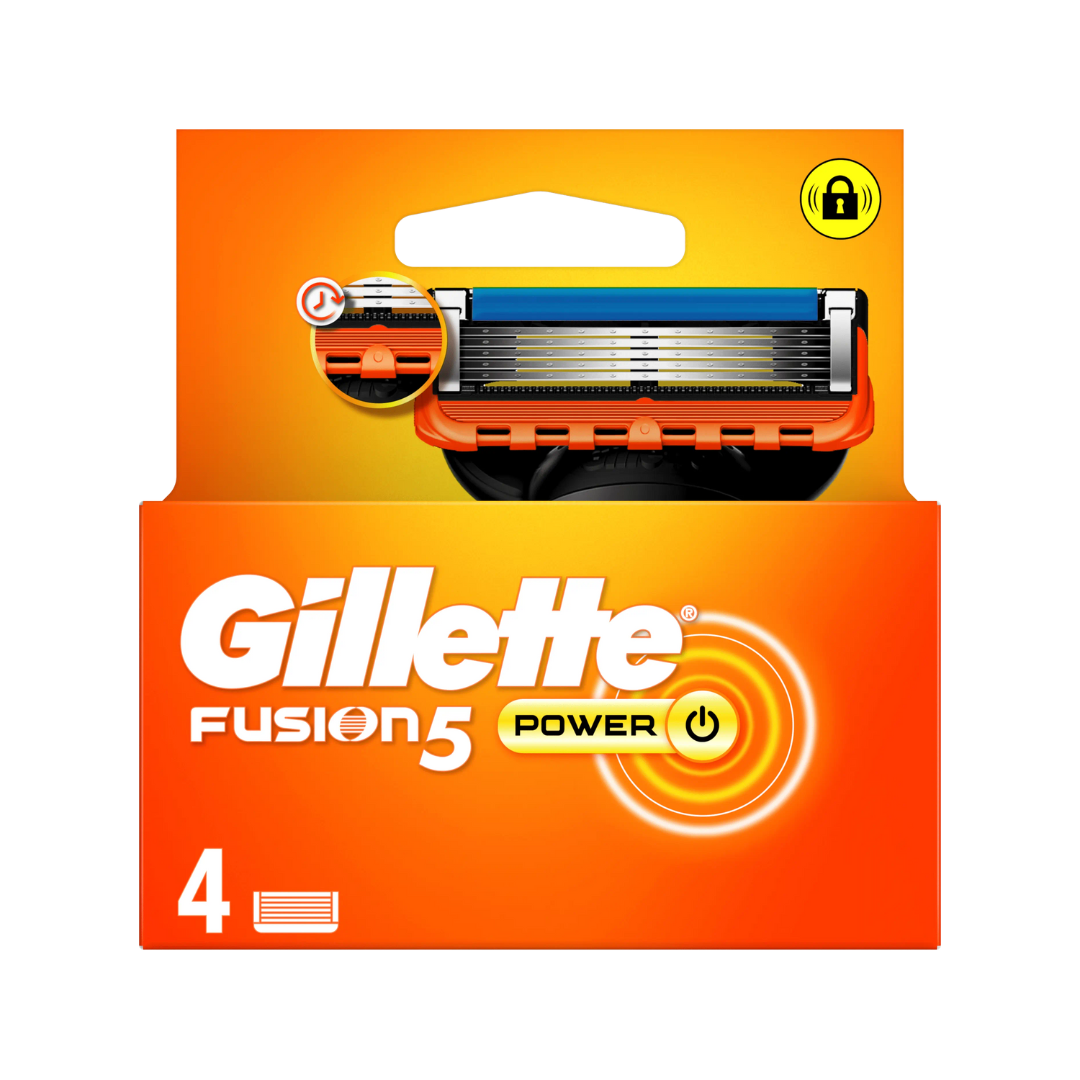Gillette Fusion5 Power – Confezione da 4 Lamette di Ricambio