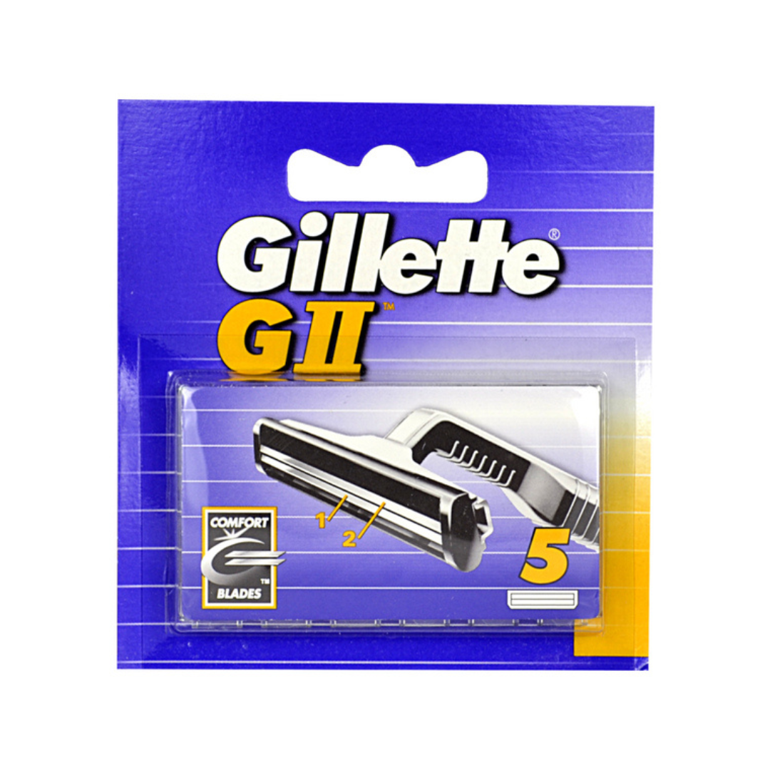 Gillette GII – Ricariche per Rasatura a Doppia Lama (5 pezzi)