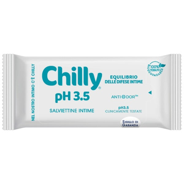 Chilly pH 3.5 Anti-Odor - Salviettine Intime 12 Pezzi