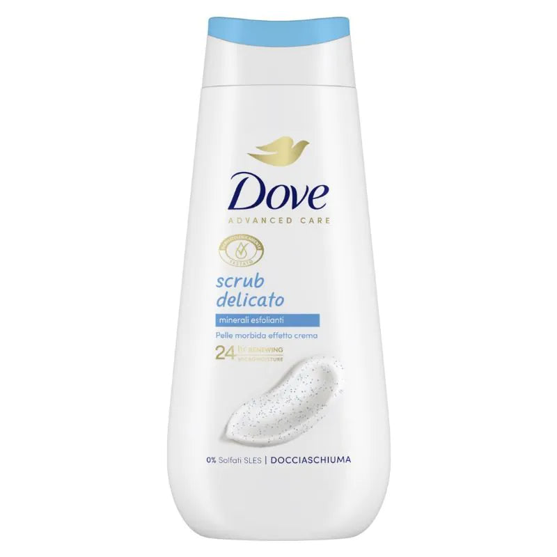 🧖‍♀️ Dove Scrub Delicato – Docciaschiuma con Minerali Esfolianti