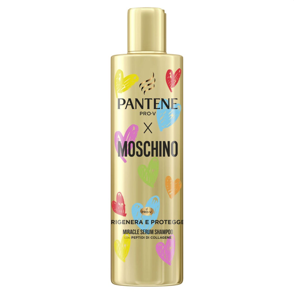 💛 Pantene Pro-V x Moschino Miracle Serum Shampoo – Rigenera & Protegge – Edizione Limitata