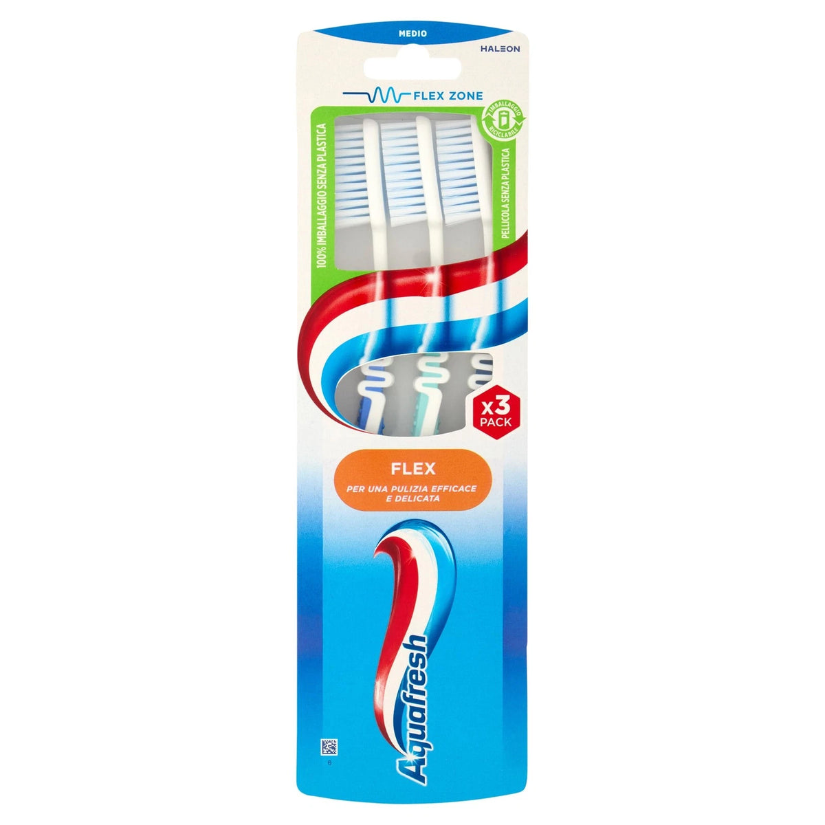 🦷 Aquafresh Flex – Confezione da 3 Spazzolini (Medio)