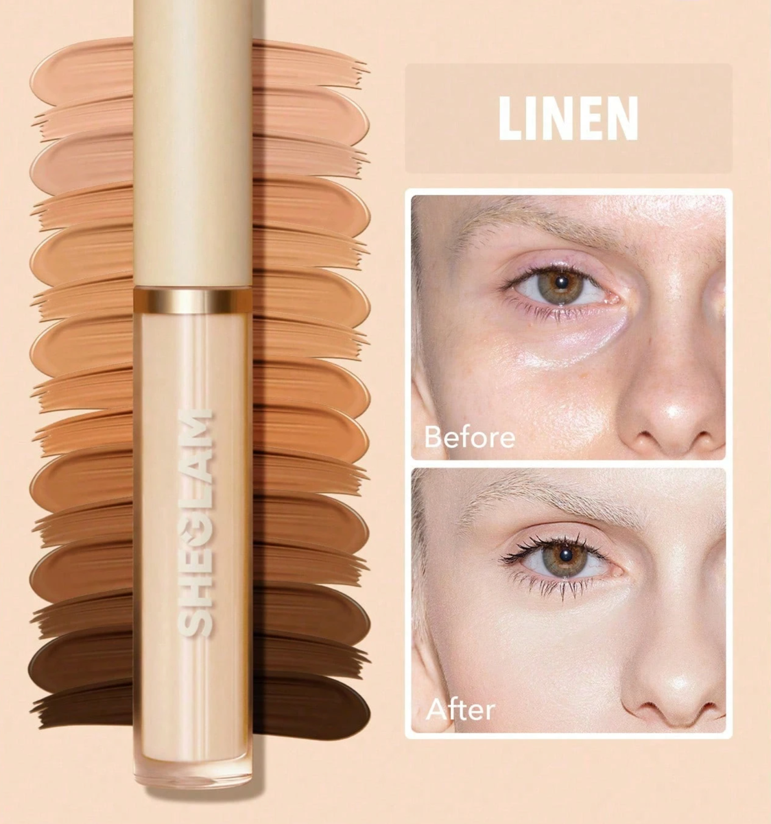SHEGLAM Like Magic 12HR Full Coverage Concealer – Linen